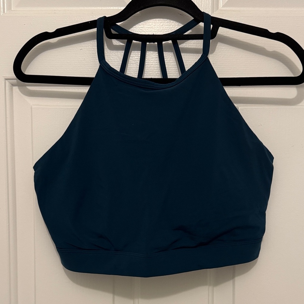 All in Motion High Neck Strappy Sports Bra - Teal
